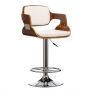 Stokey White Walnut Chair Bar Stool